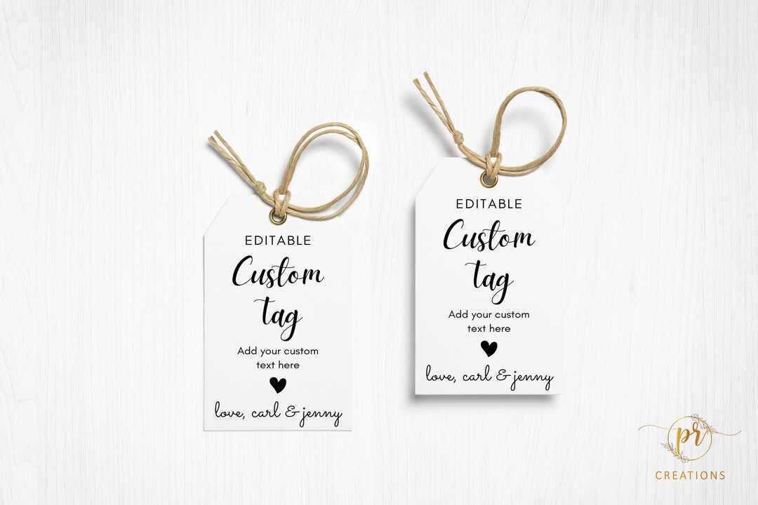 Printable Custom Tag Template Printable Thank You Tag Template Favor Printable Custom Tag Template Printable Thank You Tag Template Favor