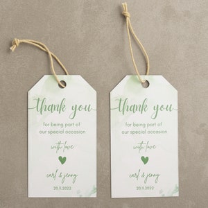 Printable Thank You Tag Template, Printable Custom Tag Template, Favor ...