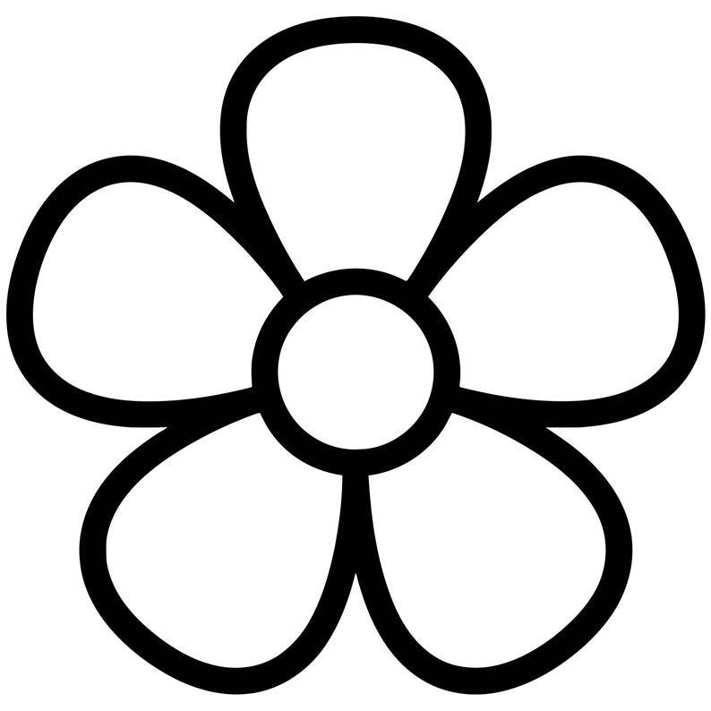 Single Flower SVG PNG Cut Ready Digital Design for Cricut Silhouette - Etsy
