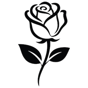 Elegant rosvirvel SVG, PNG, EPS: Klippklar digital design för Cricut Silhouette