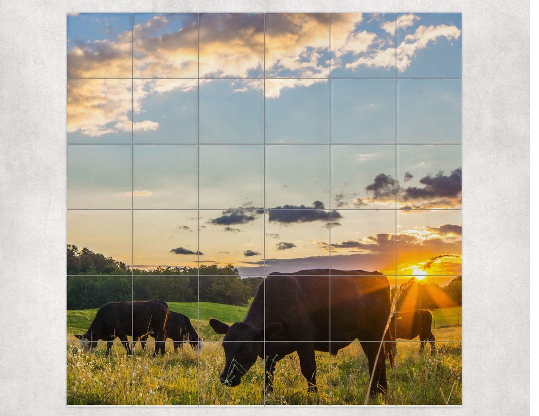 Cow Scene Wall Tiles Tiles for Walls Kitchen Tiles Bathroom - Etsy