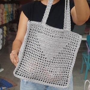 Handgemachte häkeln Raffia Tragetasche: Rustikale Strand Einkaufstasche