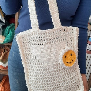 Handgemachte häkeln Raffia Einkaufstasche: Sommer Strandtasche