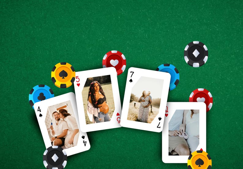 RUSH Baby Shower Guest Book Alternative Deck Custom Photo Playing Cards