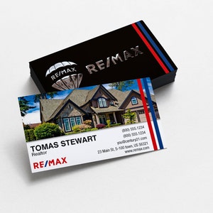 Remax luxe visitekaartjes bedrukken met reliëffolie | Onroerend goed visitekaartje | Promotionele makelaar visitekaartjes | Luxe kaarten