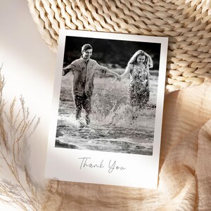 Carte postale de mariage à imprimer | Cartes de remerciement pour mariage | Chronologie Amusante | de remerciements pour mariage avec photo | Cartes de remerciement élégantes pour mariage