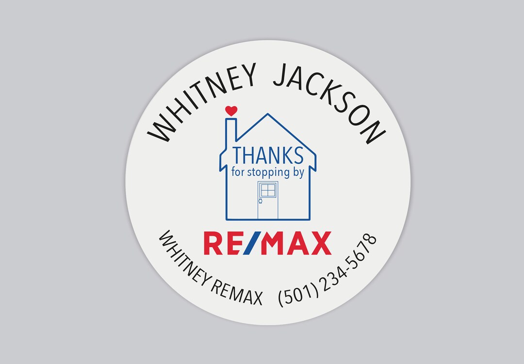Remax Stickers Custom Realtor Stickers Personalized Business Sticker ...