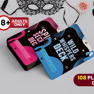 2 ponts Nuits torrides | Cadeau personnalisé | Jeu Couple Adulte Amusant | Jeux de nuit | Jeu de cartes explicite pour adultes | Cartes à jouer personnalisées