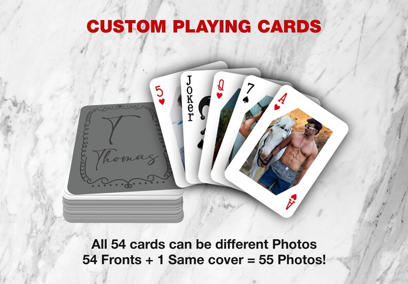 RUSH Personalized Playing Cards With Your Name Deck Custom Photo