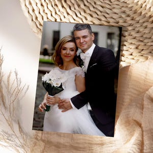 Carte postale de mariage à imprimer | Cartes de remerciement pour mariage | Chronologie Amusante | de remerciements pour mariage avec photo | Cartes de remerciement élégantes pour mariage