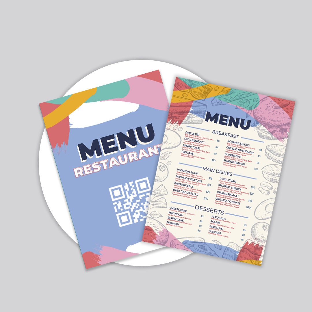 Custom Restaurant Menus Laminated | Encapsulated MENU | Printed ...