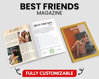 Best Friend Magazine | Magazine Printable | Valentine's Day Gift | 12 pages | Gift for Friend | Besties Gift | Magazine bff | Bestie | BFF