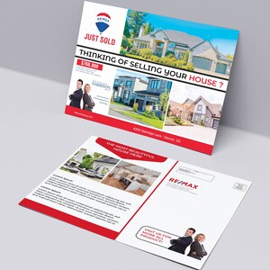Cartão postal personalizado Remax acabado de vender com laminação de veludo 001