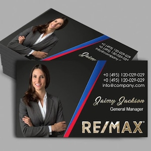 Remax luxe visitekaartjes bedrukken met reliëffolie | Onroerend goed visitekaartje | Promotionele makelaar visitekaartjes | Luxe kaarten