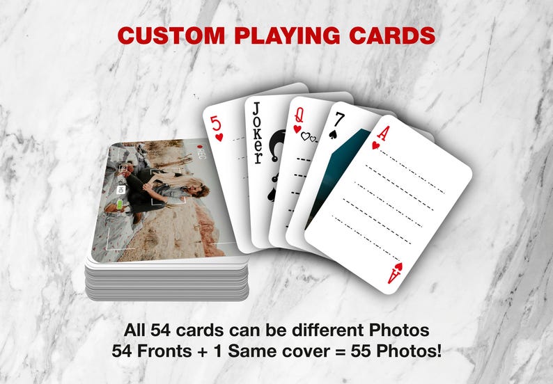 RUSH Custom Wedding Guestbook Guest Book Playing Cards Guest Book