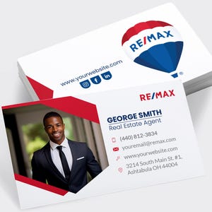 Remax-visitekaartjes | Visitekaartjes zacht gelamineerd | Vastgoedvisitekaartje | Promotionele visitekaartjes voor makelaars