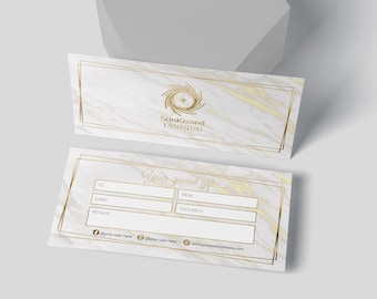 Luxury Custom Gift Certificate | Printed Gift Certificates | Voucher for Business | Personal, Holiday, or Client Gift | Logo Gift Vouchers