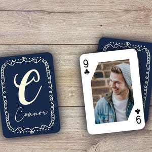 Cartes à jouer personnalisées RUSH avec votre nom | de jeu de cartes photo personnalisées | Livre d'or personnalisé | Cadeau jeu de poker | Cartes minimalistes
