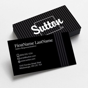 Sutton-visitekaartjes | Visitekaartjes Soft Touch Gelamineerd | Onroerend goed visitekaartje | Promotionele makelaar visitekaartjes