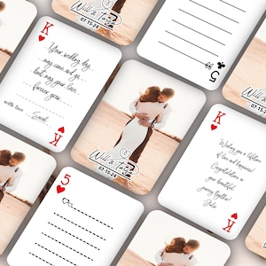 RUSH Livre d'or de mariage personnalisé | Livre d'or | Jeu de cartes Livre d'or | Dédicace d'un invité pour un mariage | Cartes à jouer pour mariage | Alternative au livre d'or