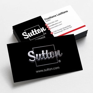 Sutton luxe visitekaartjes | Visitekaartjes Soft Touch Gelamineerd | Onroerend goed visitekaartje | Promotionele makelaar visitekaartjes
