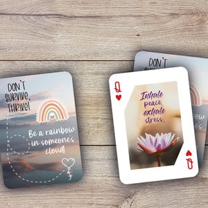Cartes à jouer motivantes RUSH | de jeu de cartes photo personnalisées | Livre d'or de mariage | Un deck stimulant pour des messages positifs et de l'inspiration