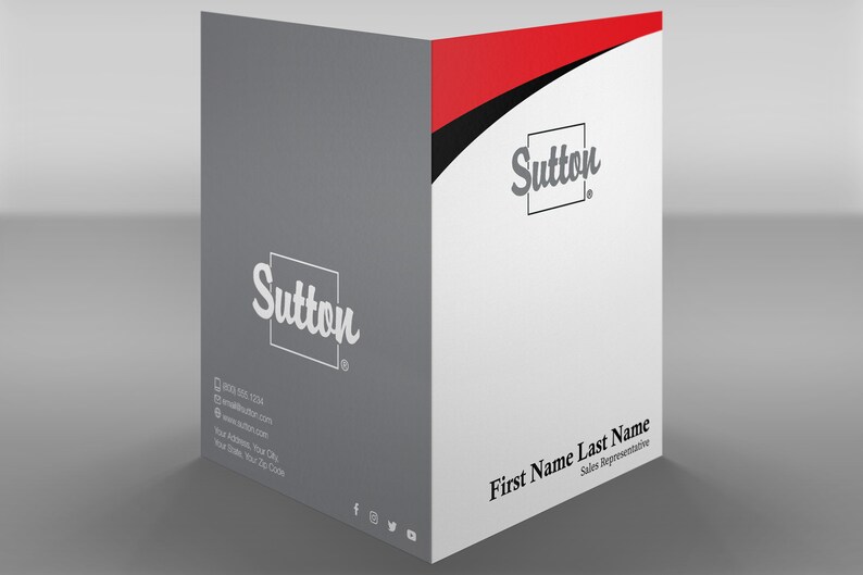 Sutton Graphics Sutton Custom Presentation Folder Velvet Laminating With Your Logo ...