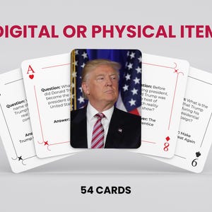 RUSH Donald Trump aux cartes à jouer | Cartes à jouer Trump | Gouvernement de Trump | Cadeau Trump pour les joueurs | Jeu de fête Trump | Donald Trump drôle