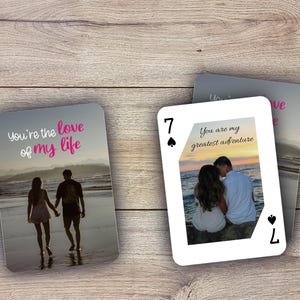 Deck personnalisé pour amoureux RUSH | Cadeau personnalisé | Cartes à jouer personnalisées | Cartes d'image personnalisées | Jeu de récompenses romantique | Cartes de coupon d'amour