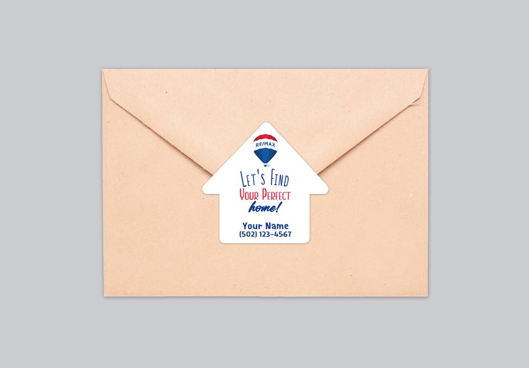 Remax Let's Find Your Perfect Home Realtor House Sticker Customizable ...