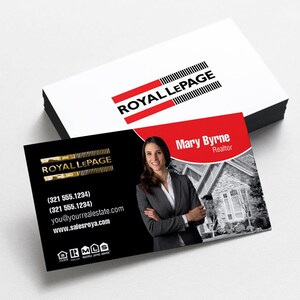 Royal Lepage Luxe visitekaartjes bedrukken met reliëffolie | Onroerend goed visitekaartje | Promotionele makelaar visitekaartjes | Luxe