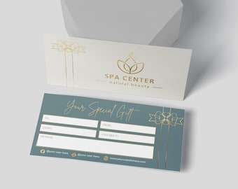 Luxury Custom Gift Certificate | Printed Gift Certificates | Voucher for Business | Personal, Holiday, or Client Gift | Logo Gift Vouchers