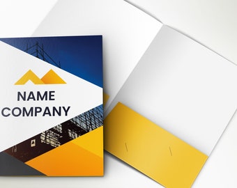 Economy Custom Presentation Folder | Custom Design With Your Logo | FREE Graphic Design included | Print Custom Folders | Customized Folders