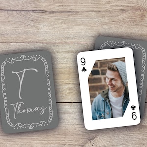 Cartes à jouer personnalisées RUSH avec votre nom | de jeu de cartes photo personnalisées | Livre d'or personnalisé | Cadeau jeu de poker | Cartes minimalistes