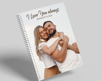 Freund Geschenk | Bedrucktes Spiralblock | Personalisiertes Notizbuch | Geschenk für Sie | Geschenk für Ihn | Personalisierte Geschenke | Paar Notizbuch