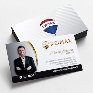 Impression de cartes de visite de luxe Remax avec FOIL en relief | de visite immobilière | Cartes de visite promotionnelles pour agent immobilier | Cartes de luxe