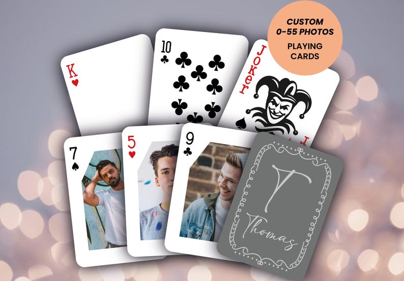 RUSH Personalized Playing Cards With Your Name Deck Custom Photo