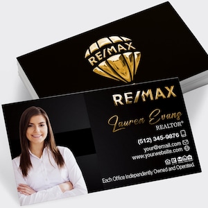 Remax luxe visitekaartjes bedrukken met 3D-FOLIE | Vastgoedvisitekaartje | Promotionele visitekaartjes voor makelaars | Remax Luxury-kaarten
