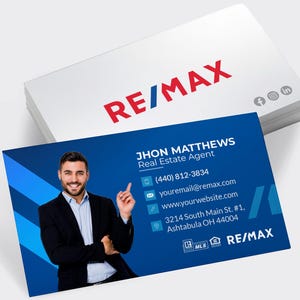Remax-visitekaartjes | Visitekaartjes zacht gelamineerd | Vastgoedvisitekaartje | Promotionele visitekaartjes voor makelaars
