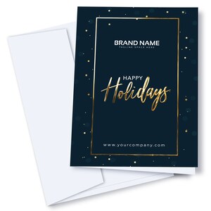 Cartes de vacances de luxe personnalisées avec votre logo