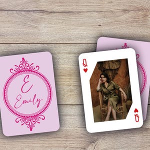 Cartes à jouer personnalisées RUSH avec votre nom | de jeu de cartes photo personnalisées | Livre d'or personnalisé | Cadeau jeu de poker | Cartes minimalistes