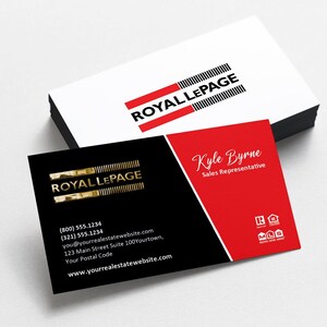 Royal Lepage Luxe visitekaartjes bedrukken met reliëffolie | Onroerend goed visitekaartje | Promotionele makelaar visitekaartjes | Luxe