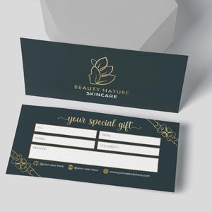 Vale-presente personalizado de luxo | Vales-presente impressos | Vale-presente para empresas | Presente pessoal, de feriado ou para clientes | Vales-presente com logotipo