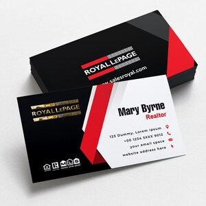 Royal Lepage Luxe visitekaartjes bedrukken met reliëffolie | Onroerend goed visitekaartje | Promotionele makelaar visitekaartjes | Luxe