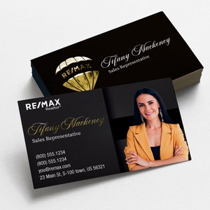 Remax luxe visitekaartjes bedrukken met reliëffolie | Vastgoedvisitekaartje | Promotionele visitekaartjes voor makelaars | Luxe kaarten