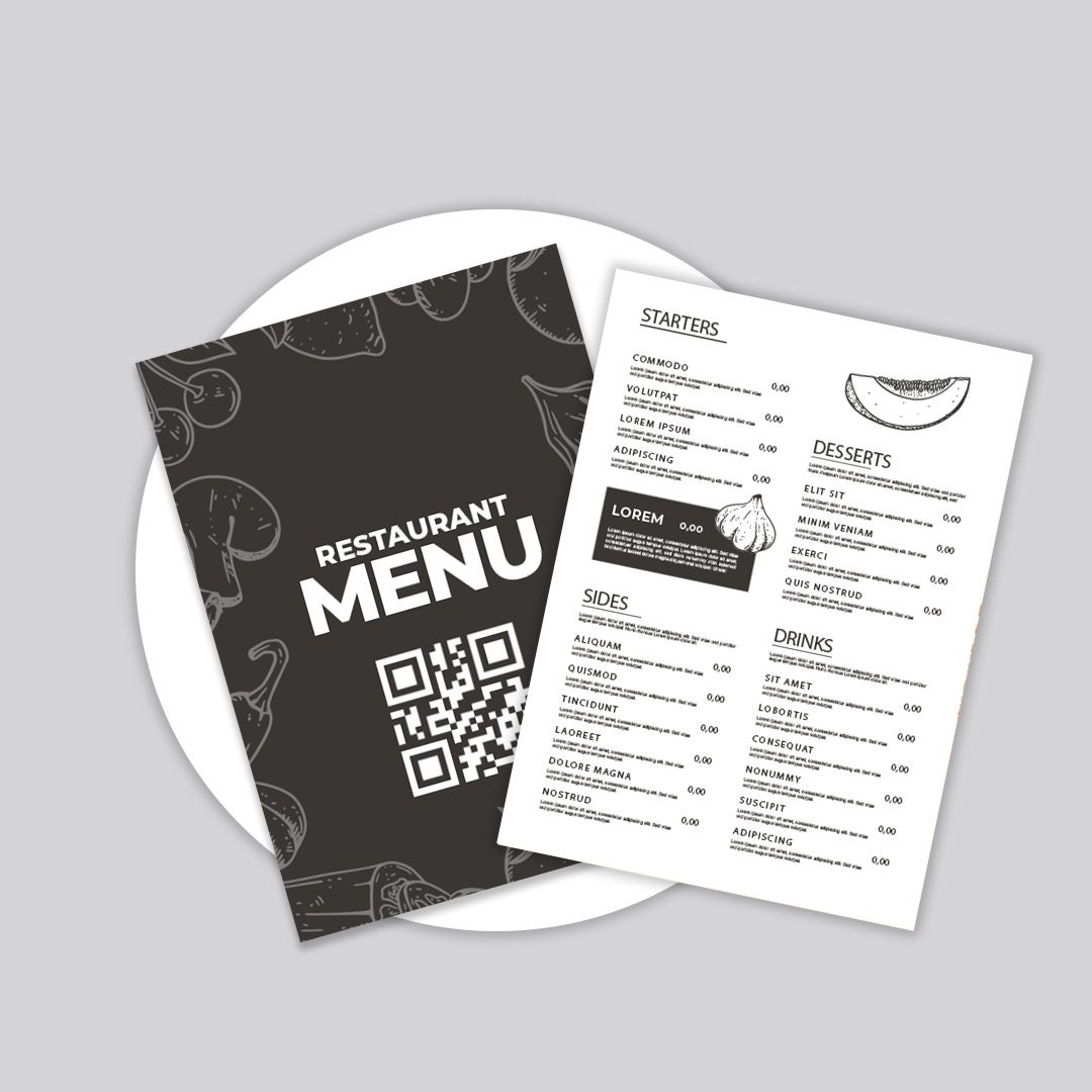 Custom Restaurant Menus Laminated | Encapsulated MENU | Printed ...