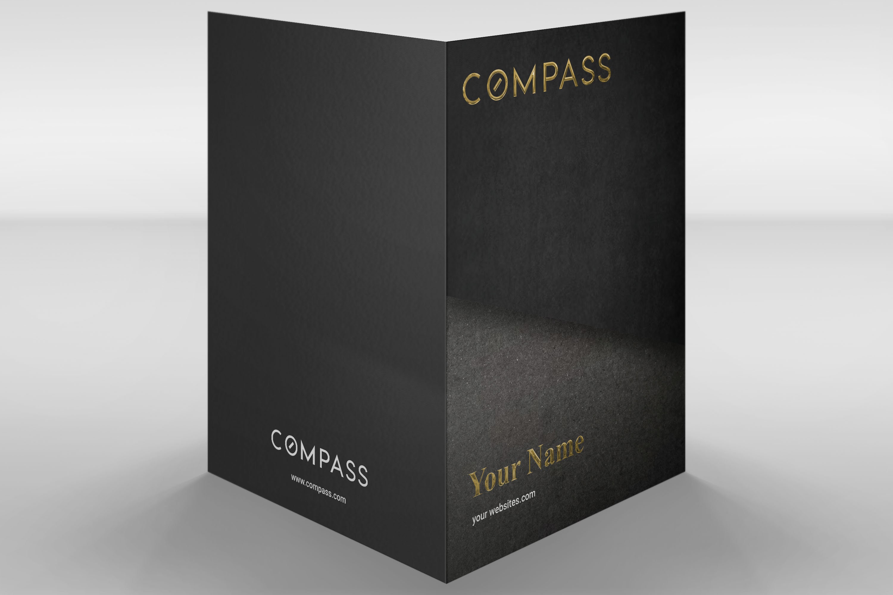 Compass Custom Luxury Presentation Folder Printing With Embossed FOIL ...