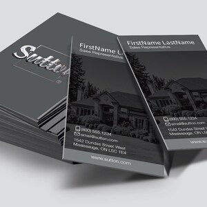 Sutton luxe visitekaartjes afdrukken met reliëffolie | Onroerend goed visitekaartje | Promotionele makelaar visitekaartjes | Luxe kaarten