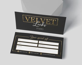 Luxury Custom Gift Certificate | Printed Gift Certificates | Voucher for Business | Personal, Holiday, or Client Gift | Logo Gift Vouchers