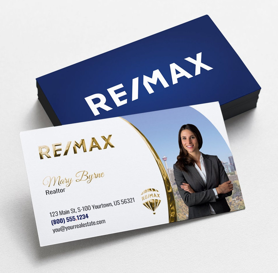 Remax Luxury Business Cards Printing With Embossed FOIL Real Estate ...